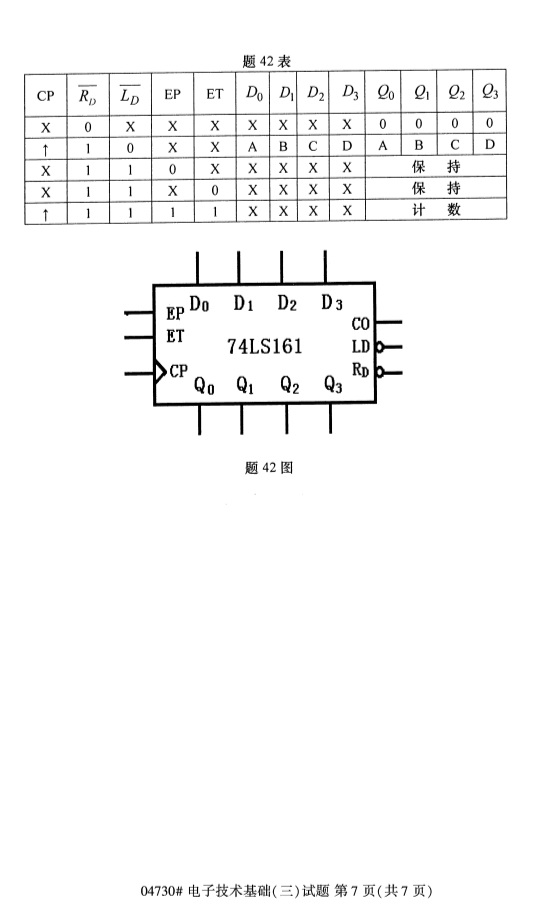 2019年4月自考电子技术基础（三）04730真题(图7)