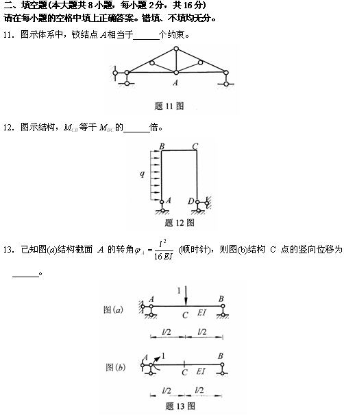 全国2010年4月高等结构力学(一)自考试题(图7)