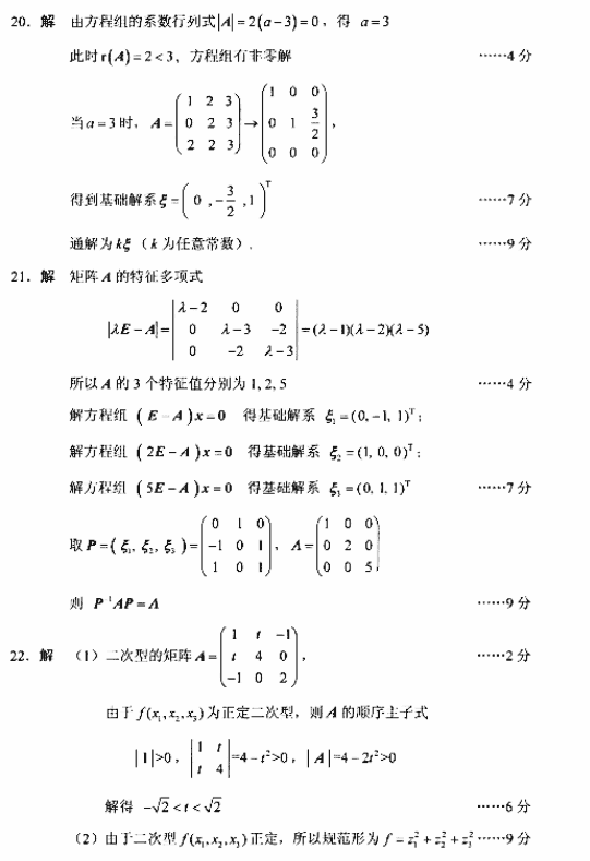 全国2018年4月自学考试04184线性代数（经管类）试题答案(图3)