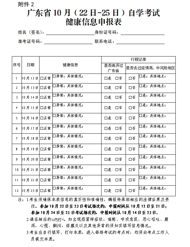 深圳2022年10月（22日-25日）自考疫情防控考生须知(图3)