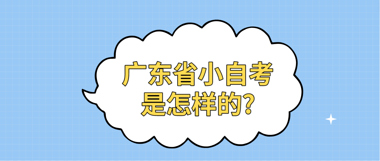 广东省小自考是怎样的?(图1)