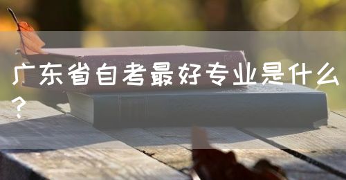 广东省自考最好专业是什么？