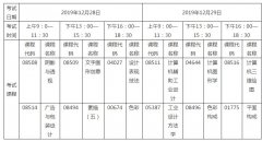 华南理工大学自考数字媒体艺术本科部分理论课程考试安排