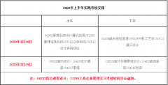 2020年上半年自考实践考核课程考核报名（不含毕业论文/设计）的通知